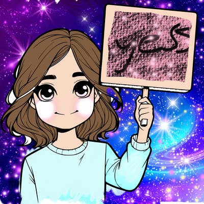 realistic girl holding up a sign