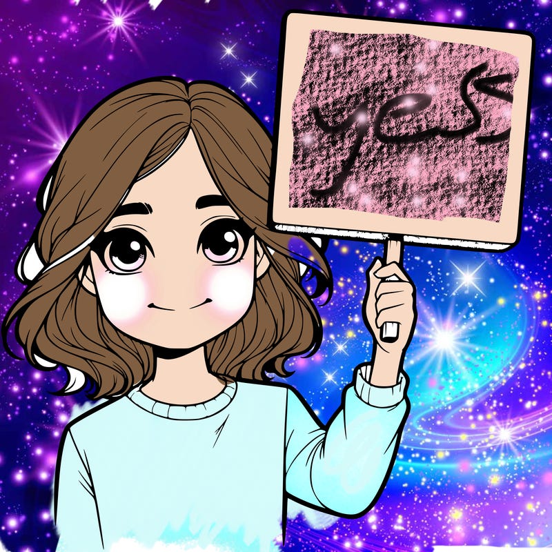 realistic girl holding up a sign