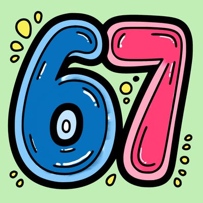 the number 67