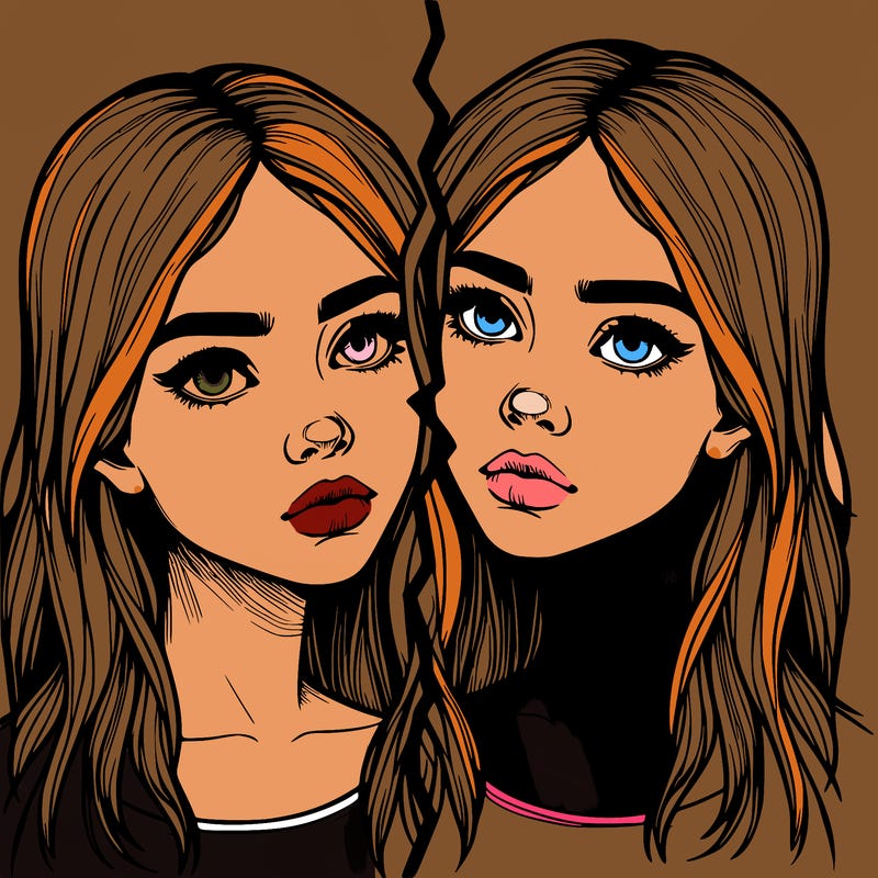 realistic girl split