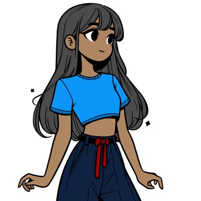 girl in a cute crop top