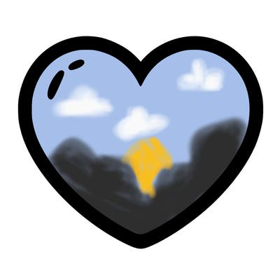 a blank heart