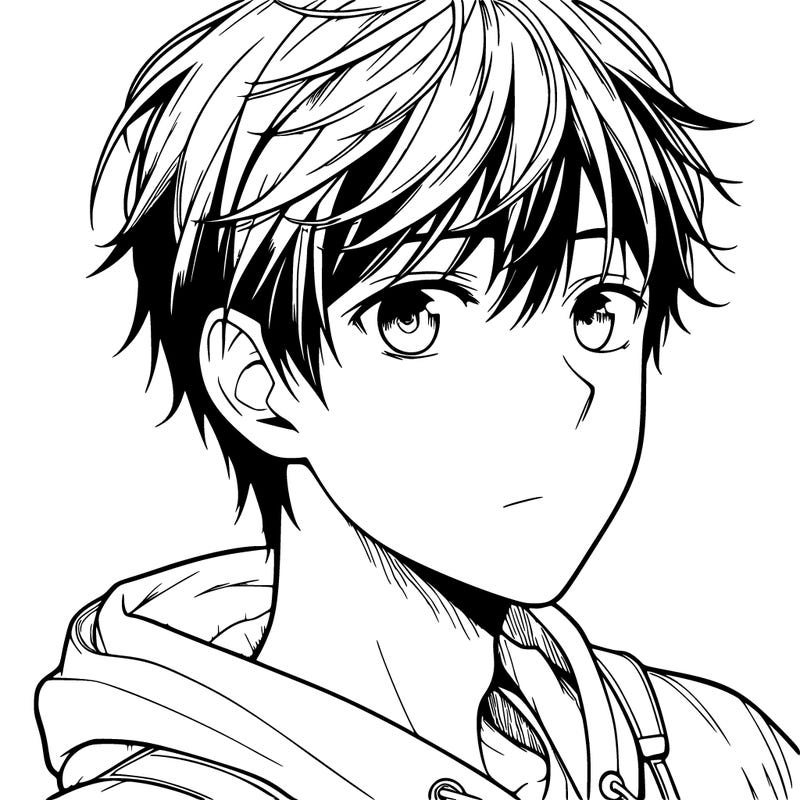 realistic anime teen boy