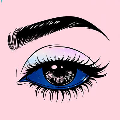 eye closed realistic