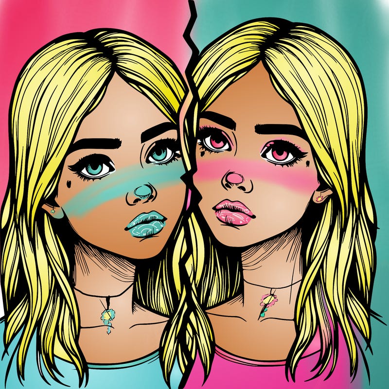 realistic girl split