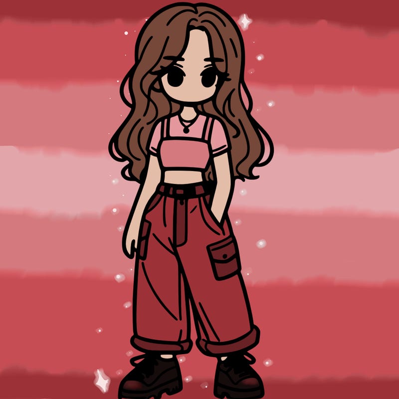 girl in crop top and baggy pants