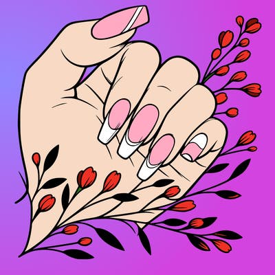 nails with french tip