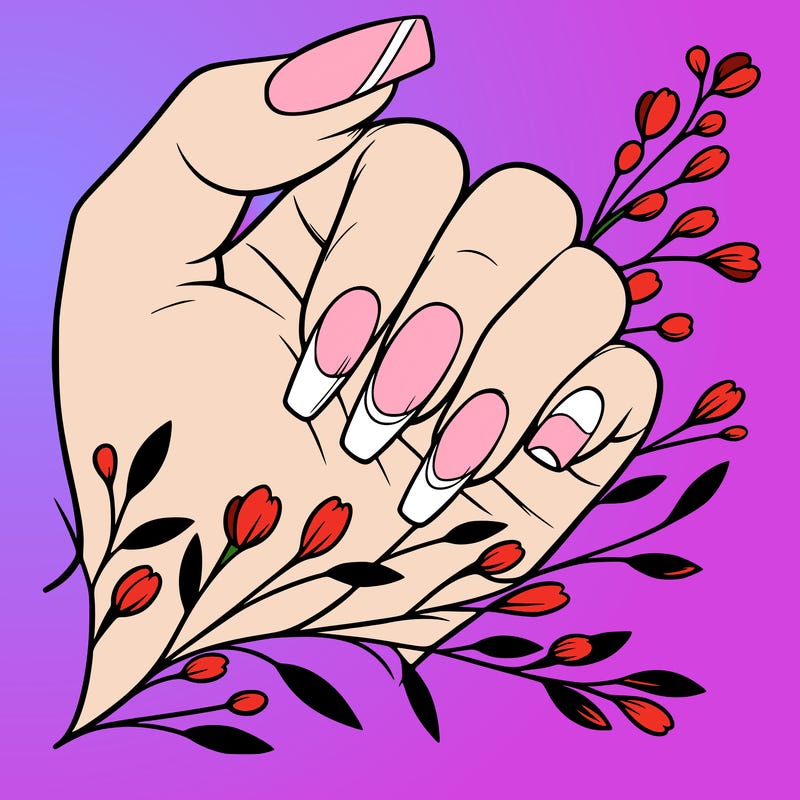 nails with french tip