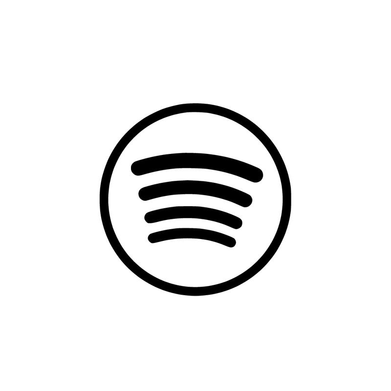 make me a plane like nothing in the background just the of spotify nothing at the back just the logo so i can color it in just the logo nothing else like a plane no no planes or anything else