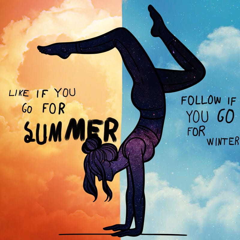 a woman doing a handstand