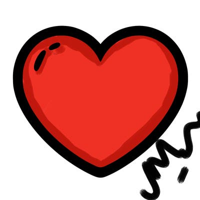 a blank heart