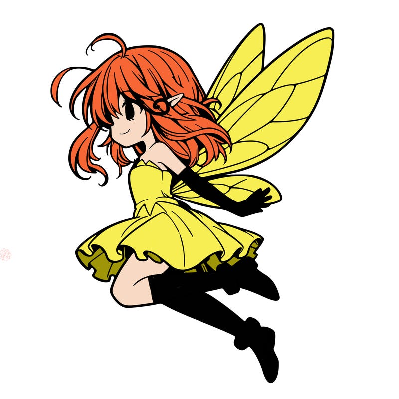 manga fairy flying