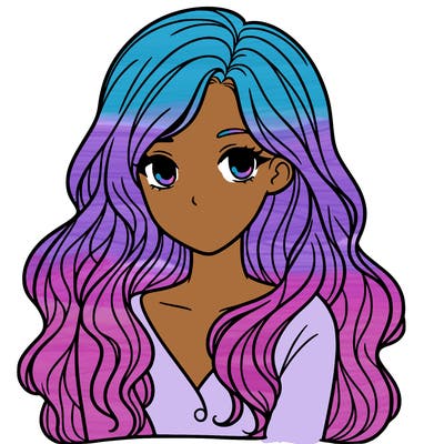 woman with long hair