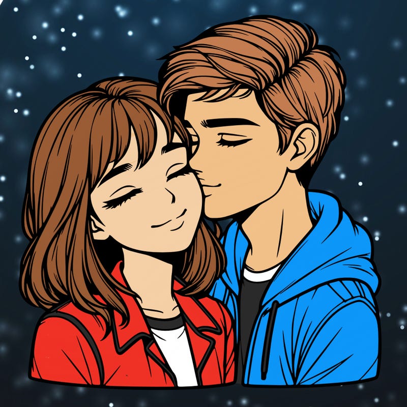 realistic girl and boy  love