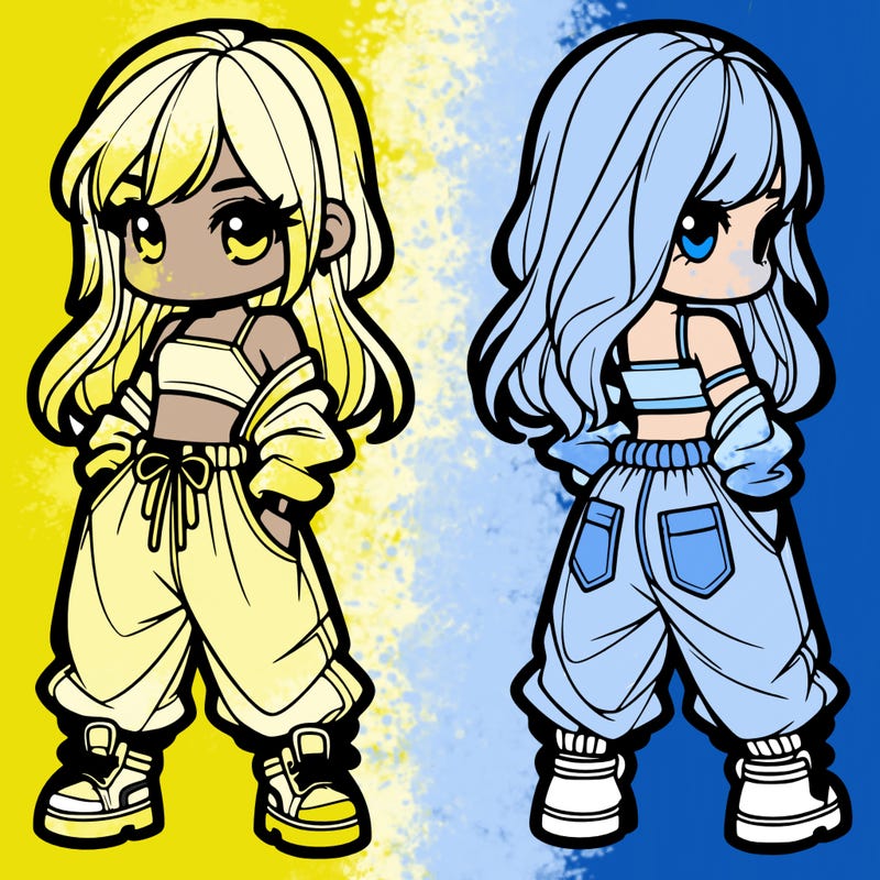 girl in crop top and baggy pants