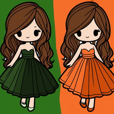 girl in a flowy dress