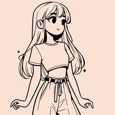 girl in a cute crop top