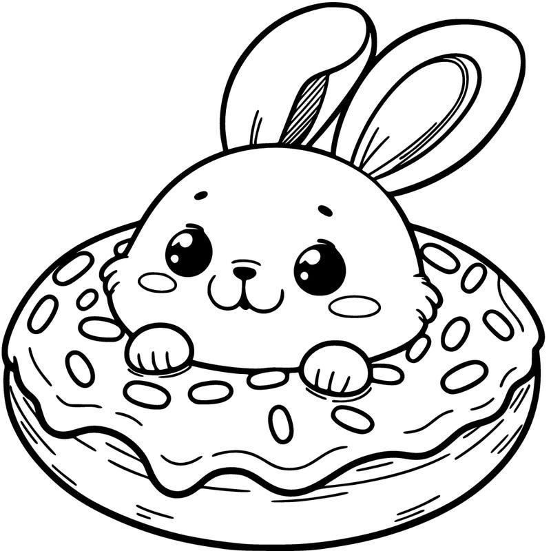 bunny in dounut