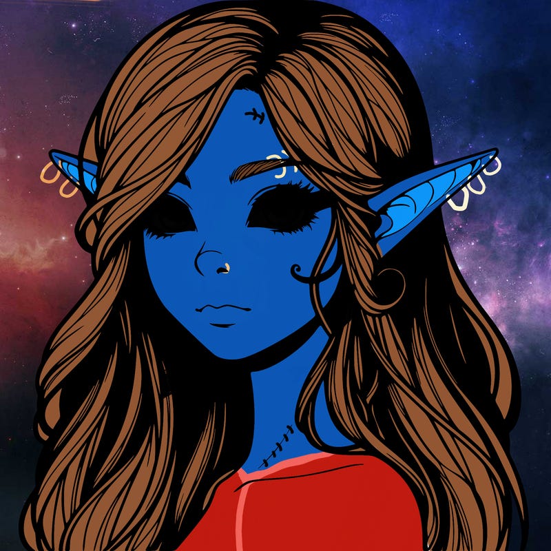 elf girl realistic dark fantasy