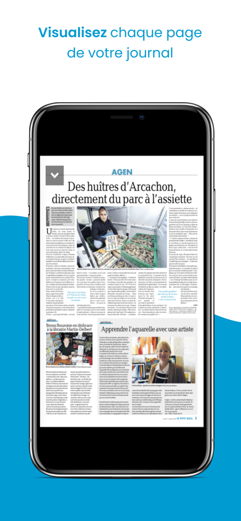 Journal Le Petit Bleu d'Agen - Édition numérique du journal Le Petit Bleu d'Agen sur un écran de téléphone portable