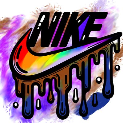 dripping nike logo