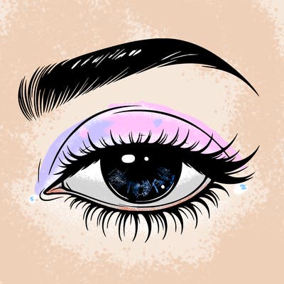 eye closed realistic