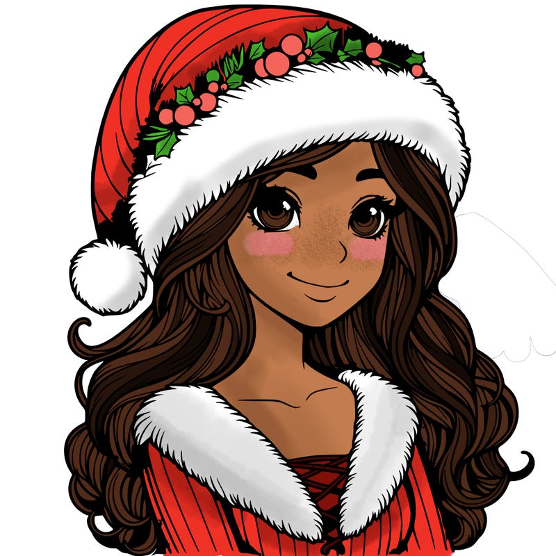 realistic christmas  girl