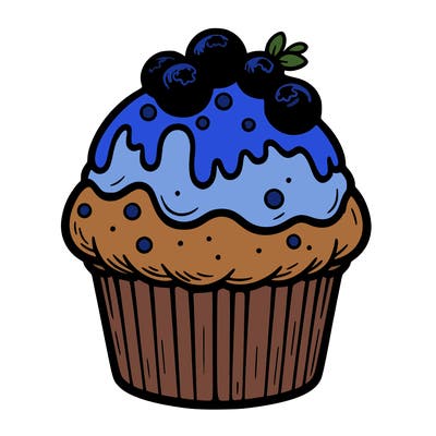 blueberry muffin cupcake