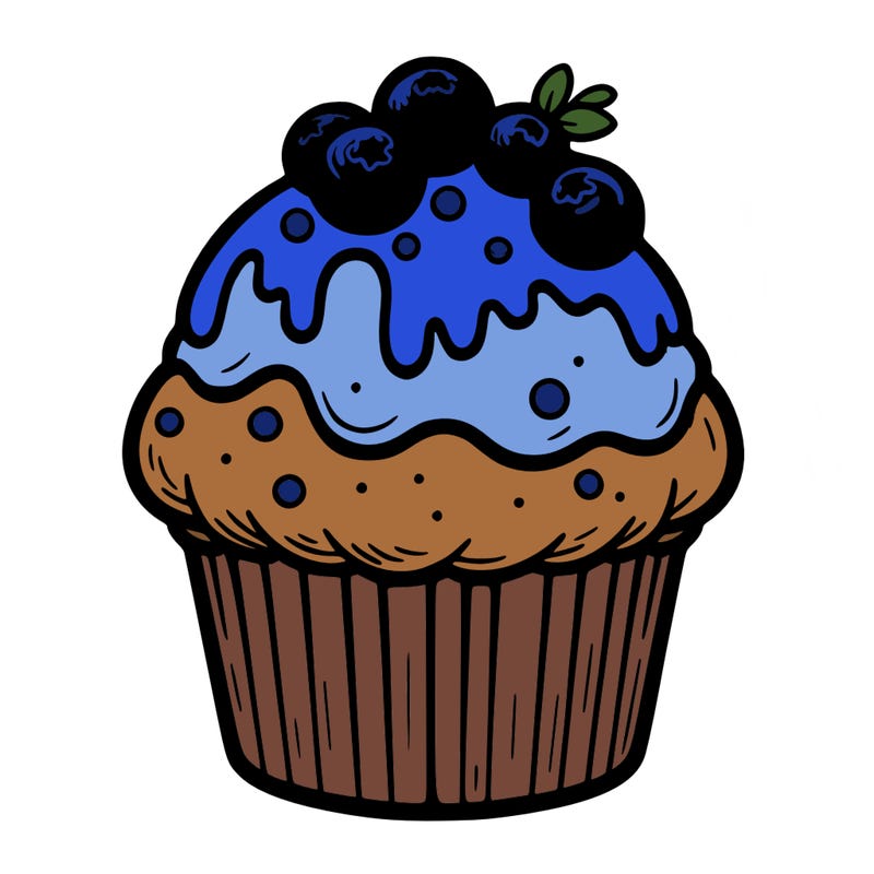 blueberry muffin cupcake