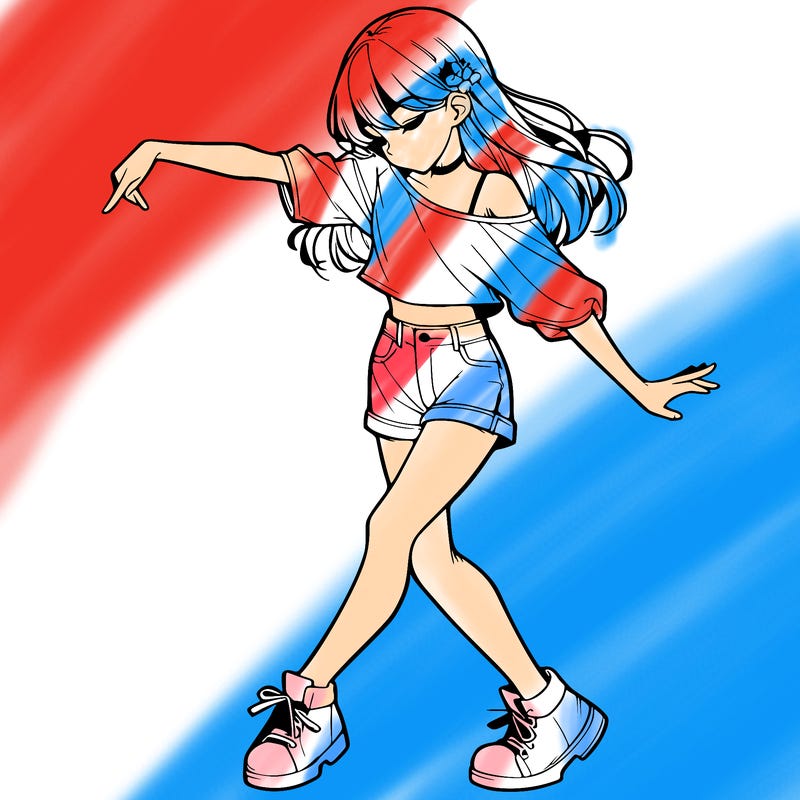 realistic girl danceing