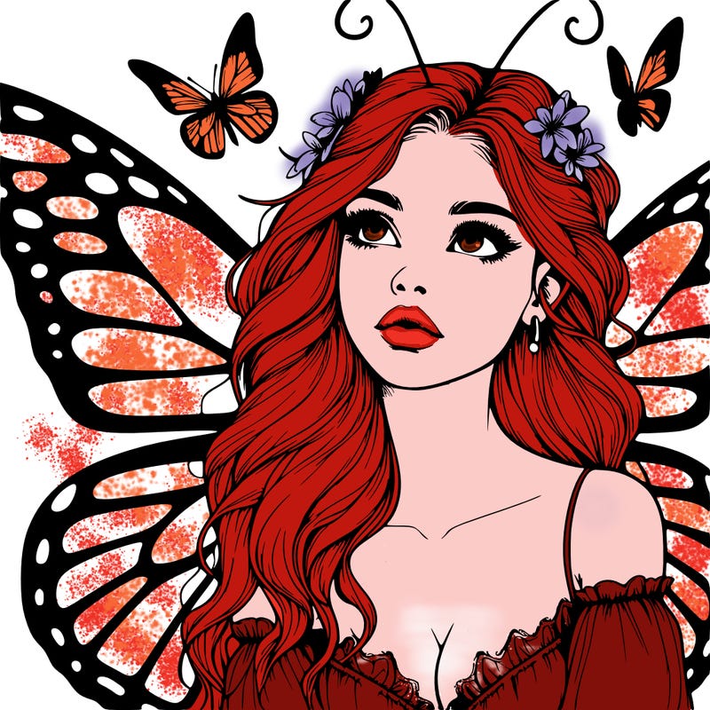 butterfly fairy realistic girl