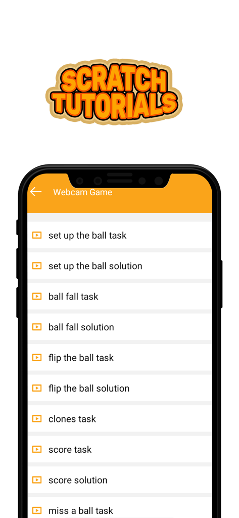 Scratch Tutorials ! - Scratch Tutorials 앱 내에서 웹캠 게임을 만들기 위한 비디오 레슨 및 작업 목록입니다.