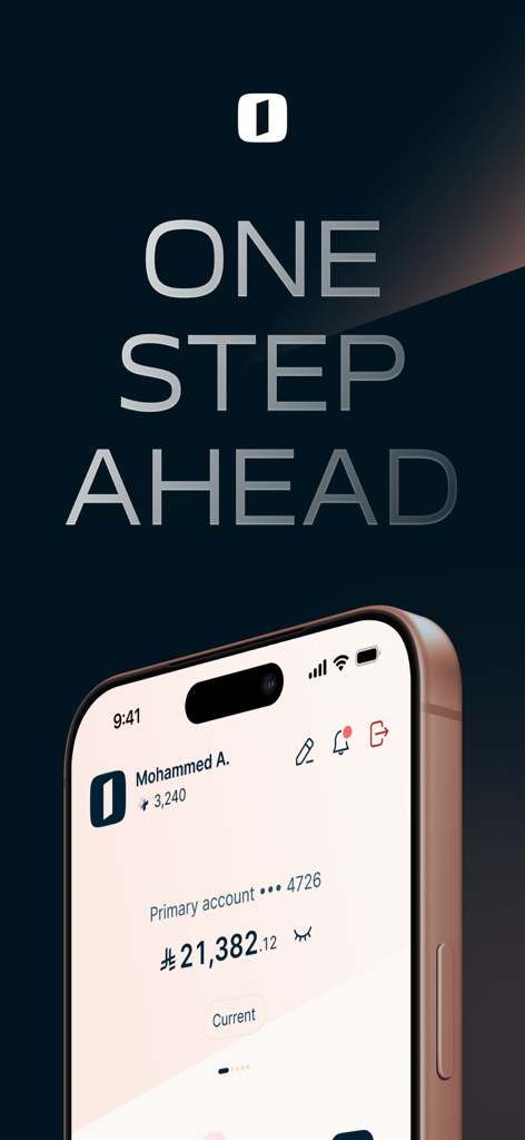 Smartphone screen showing the Alinma App dashboard with account balance and loyalty points