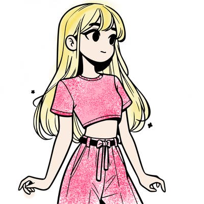 girl in a cute crop top