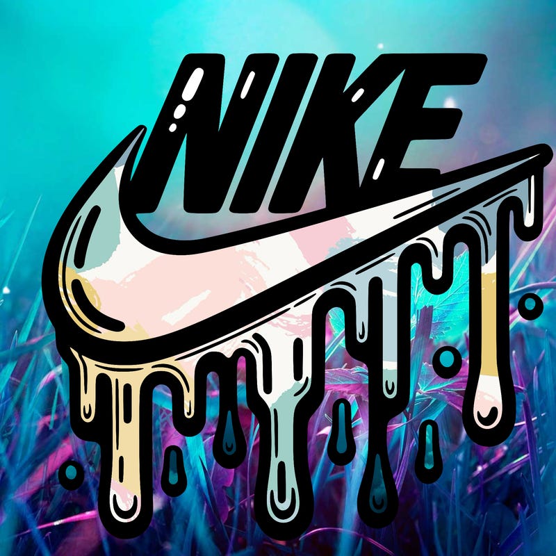 dripping nike logo