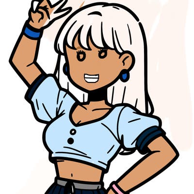 hip hop girl wearing a crop top