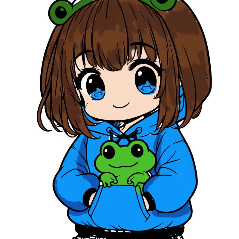 girl holding a frog in a frog hoodie