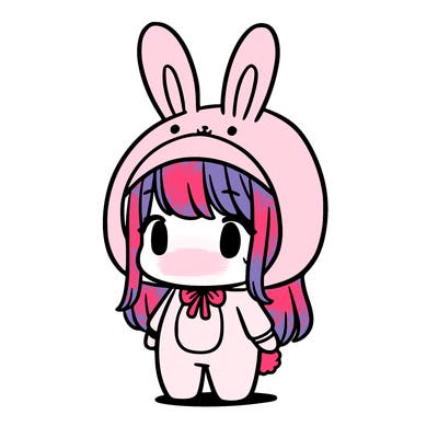 a girl in a bunny costume