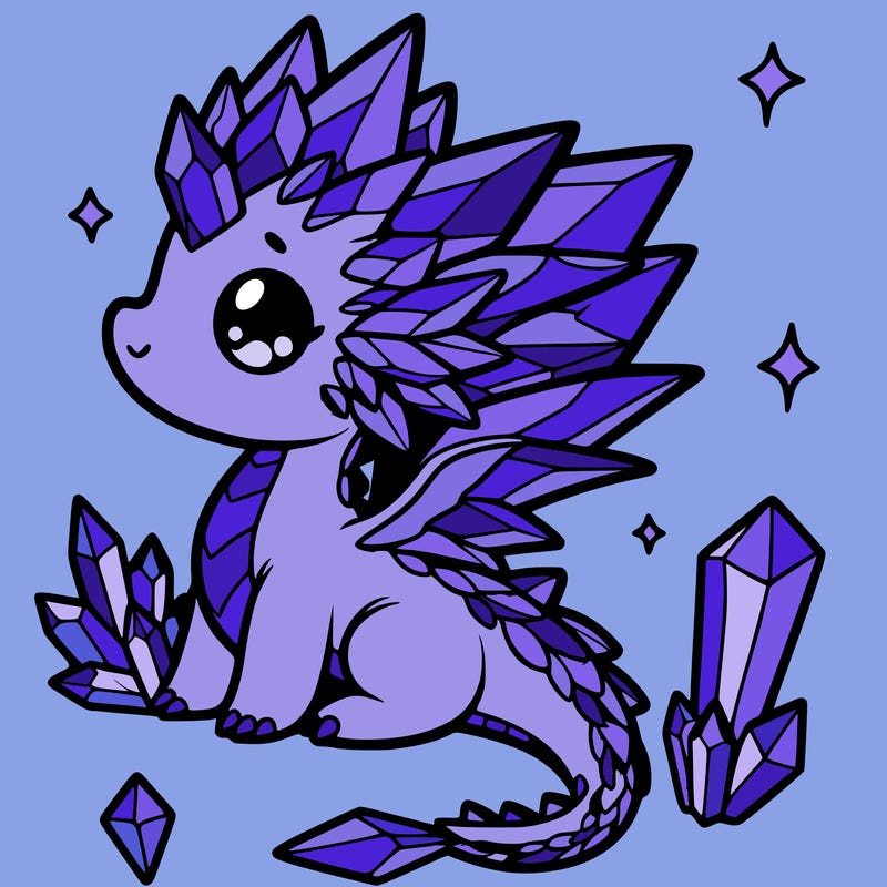 little cute crystal dragon