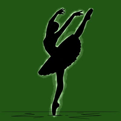 a ballerina in motion.