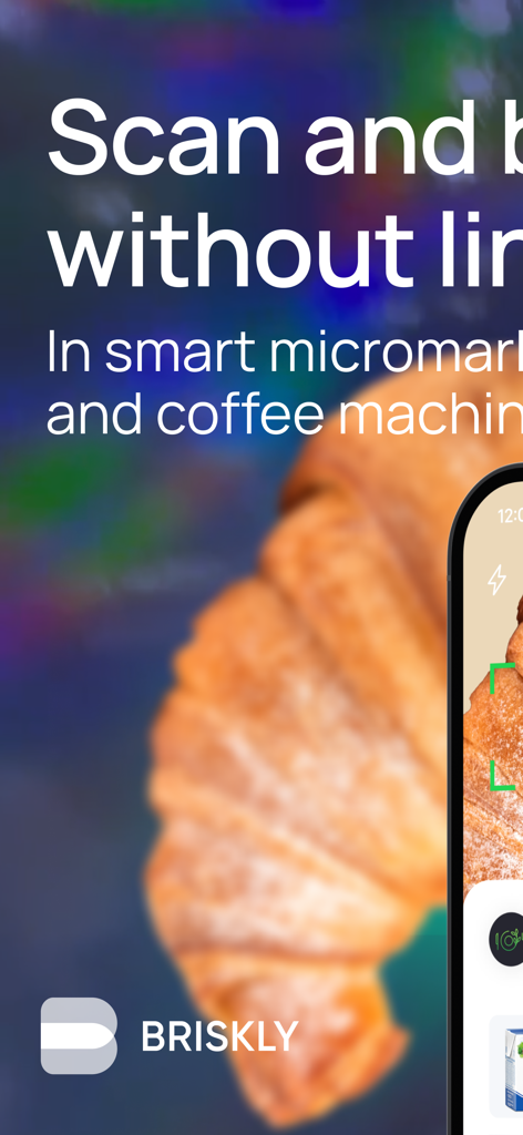 Aplicativo B-Pay com recurso de scan e compra para micromercados inteligentes e máquinas de café