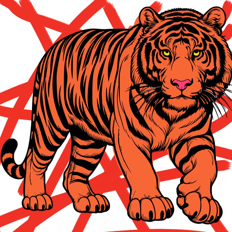 realistic adult tiger