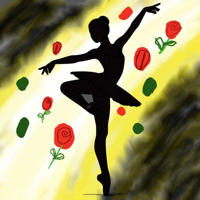 realistic person doing ballet