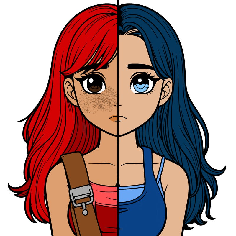 realistic girl split