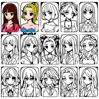 girls that look diffrent anime