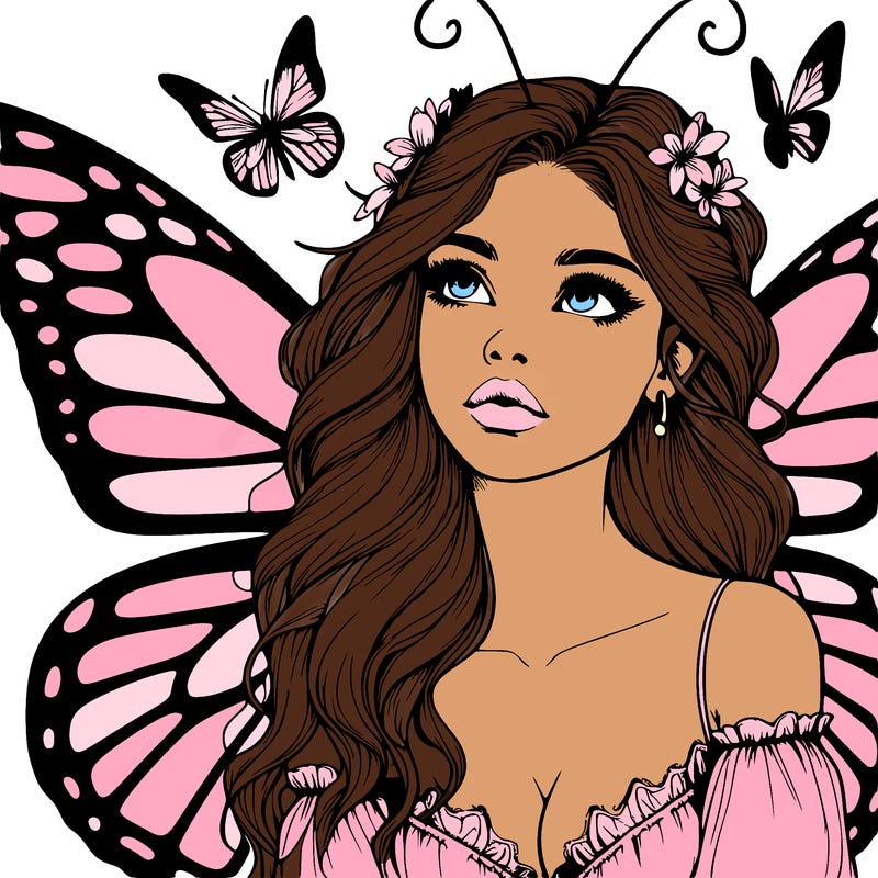 butterfly fairy realistic girl