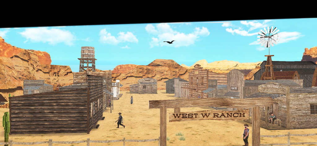 Bull Riding Challenge 4 - Exploring the West W Ranch village in Bull Riding Challenge 4