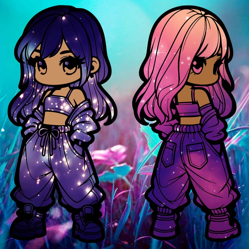 girl in crop top and baggy pants