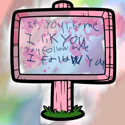 a blank sign