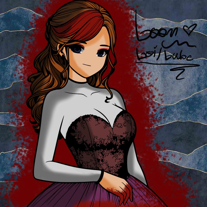 realistic girl in prom dress